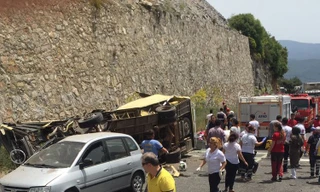 Hiện trường vụ tai nạn. Ảnh: RTE