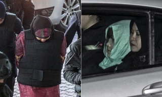 Nghi phạm Siti Aisyah (trái) và Đoàn Thị Hương (phải). Ảnh: EPA - EPE