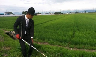 Nông dân bảnh nhất thế giới mặc com-lê làm đồng