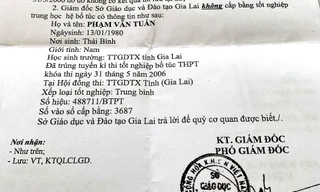 Công văn xác minh bằng tốt nghiệp trung học phổ thông đối với ông Phạm Văn Tuấn