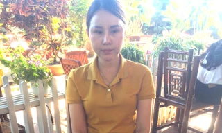 Đối tượng Nguyễn Thị Thảo thời điểm bị bắt quả tang nhận tiền "chạy án", ảnh Công an tỉnh Gia Lai