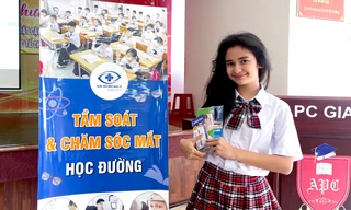 Học sinh Trường Quốc tế Châu Á Thái Bình Dương Gia Lai được khám mắt
