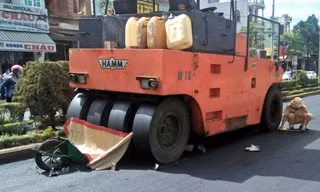 Hiện trường vụ tai nạn.