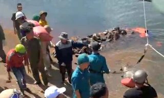 Lỗ thủng rộng 10m2 trên thân đập thủy lợi ở Gia Lai