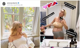Emma Roberts tiết lộ giới tính con đầu lòng, Katy Perry với trang phục lót sau sinh 5 ngày