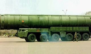 Tên lửa đạn đạo liên lục địa Đông Phong 41 của Trung Quốc được nói sẽ có trong đội hình diễu binh lần này Ảnh: Sputnik