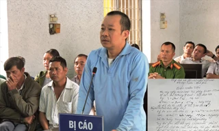 Bị cáo Y Tuyến tại phiên xét xử phúc thẩm và giấy biên nhận tiền