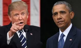 Ông Trump rút nước Mỹ khỏi thỏa thuận hạt nhân với Iran vào năm 2018, hai năm sau khi lên nắm quyền, trong khi thỏa thuận này được tổng thống tiền nhiệm Barack Obama ủng hộ. Ảnh: CNN 