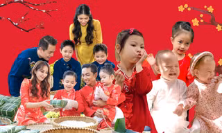 "Thế lực nhí" V-Biz đón Tết: Leon và Lisa nhí nhảnh, con gái Lê Dương Bảo Lâm cực đáng yêu