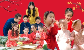 "Thế lực nhí" V-Biz đón Tết: Leon và Lisa nhí nhảnh, con gái Lê Dương Bảo Lâm cực đáng yêu