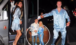 Haaland và bạn gái diện... đồ ngủ đi ăn tiệc mừng vô địch của Man City