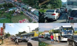 Quãng đường từ Đà Lạt về TP.HCM "kẹt không lối thoát" do du khách ùn ùn rời đi sớm