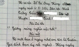 Bài dự thi hút vạn lượt like của học sinh lớp 4