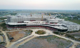 Toàn cảnh dự án bệnh viện Bạch Mai cơ sở 2 nhìn từ trên cao