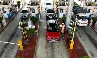 Cận cảnh trạm thu phí Pháp Vân-Cầu Giẽ hoạt động trở lại sau gần 2 tháng nghỉ vì dịch