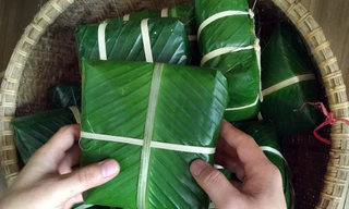 Lá xanh lạt vàng thương lắm bánh chưng ơi