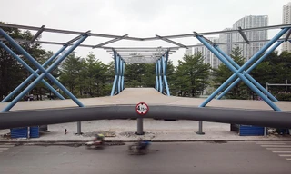 Hà Nội sắp hoàn thành cầu vượt bộ hành chữ Y siêu đẹp dành cho người đi bộ