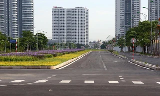 Mãn nhãn với tuyến đường 8 làn nối liền ba quận sắp được thông xe ở Hà Nội