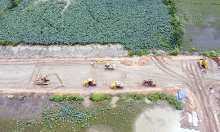 Bay trên đường Vành đai 4 vùng Thủ đô đi qua huyện Thanh Oai