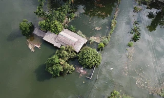 Bay trên vùng rốn lũ Hà Nội