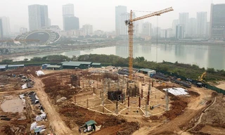 Nhìn gần dự án Cung thiếu nhi hơn 1.300 tỷ đồng đang được xây dựng ở Hà Nội