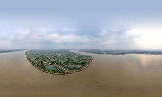 Ảnh 360 độ: Vị trí quy hoạch dự án xây dựng cầu Ngọc Hồi qua sông Hồng