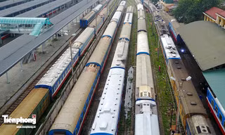 Ga Hà Nội hơn 100 tuổi từ góc nhìn trên cao