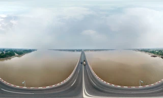 Cận cảnh 'cầu vượt sông dài nhất Việt Nam' sau gần 10 năm hoạt động