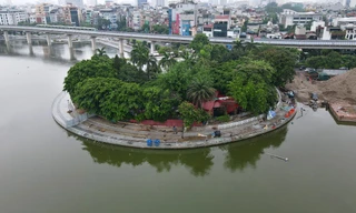 Cận cảnh bán đảo hồ Đống Đa sắp thành công viên, khu vui chơi