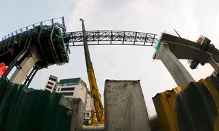 Hình hài đường Vành đai 2 trước khi hợp long nhịp cuối ở Hà Nội