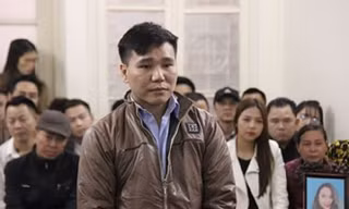 Bị cáo Châu Việt Cường tại tòa sơ thẩm.