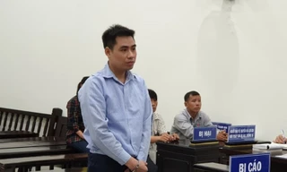 Bị cáo Nguyễn Trọng Trình tại tòa.