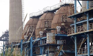 Máy móc hư hỏng tại Cty Gang thép Thái Nguyên.