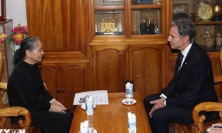 Ngoại trưởng Mỹ chuyển lời chia buồn của Tổng thống Biden đến Phu nhân Tổng Bí thư Nguyễn Phú Trọng