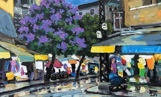 “Sau cơn mưa chiều” của hoạ sĩ Phạm Luận 