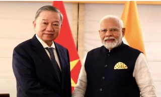 Tổng Bí thư, Chủ tịch nước Tô Lâm và Thủ tướng Ấn Độ Narendra Modi trong cuộc gặp ngày 23/9