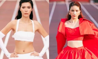Sau khi xin lỗi nhau, Minh Tú - Lan Khuê lần đầu đứng chung trên sàn catwalk