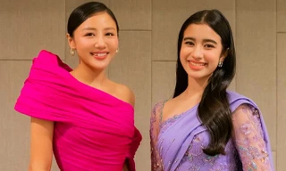 Văn Mai Hương biểu diễn cùng Công chúa Campuchia trên sân khấu quốc tế