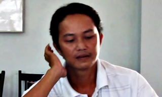 Đối tượng Nguyễn Thành Trung tại cơ quan công an