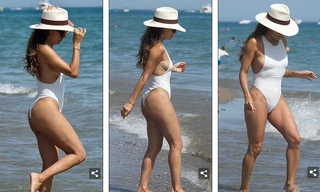 Eva Longoria siêu gợi cảm với áo tắm khoét nửa ngực táo bạo