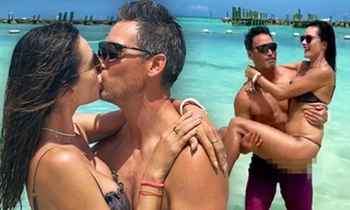 Alessandra Ambrosio ôm hôn bạn trai tình tứ trên biển