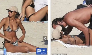 'Thiên thần nội y' Lais Ribeiro cực nóng bỏng với bikini, liên tục âu yếm chồng