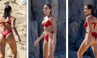 'Mỹ nhân gợi cảm nhất thế giới' khoe body tạc tượng với bikini xẻ hông cao vút