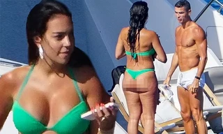 Cristiano Ronaldo khoe body 6 múi, bạn gái diện bikini 'bốc lửa'