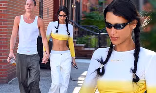 Bella Hadid khoe vòng eo 'cực phẩm' nhận 'bão' lời khen