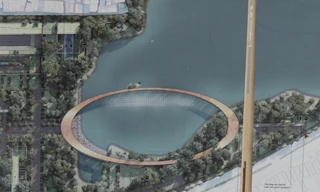 Phương án thiết kế "Chiếc nhẫn vì hòa bình" cho Công viên 2/3 vừa được Đà Nẵng trao giải nhất. 