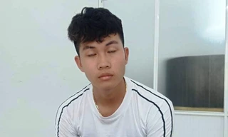 Đối tượng Nhàn tại cơ quan công an. Ảnh: CA cung cấp