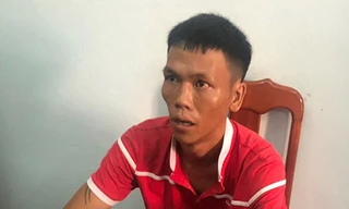 Nghi phạm Nguyễn Quý tại cơ quan công an