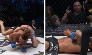 Albert Odzimkowski quật ngã khiến Tommy Quinn gãy tay.