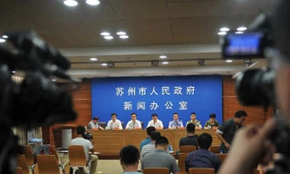 Cuộc họp báo diễn ra sau vụ nổ